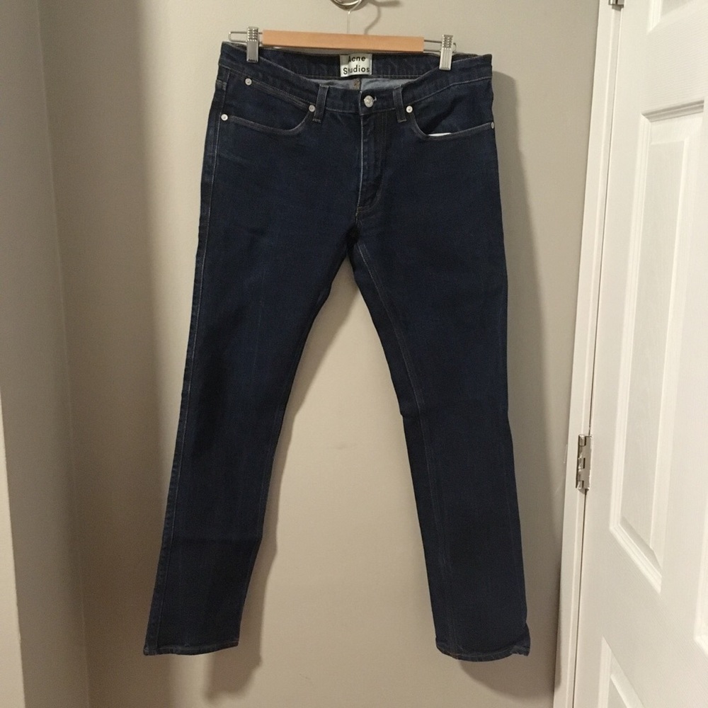 Acne Studios Max Str Raw Denim Jeans Size 33
